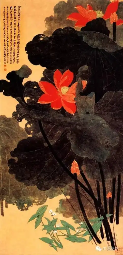 用各种技法画心中的荷张大千堪称荷花之王