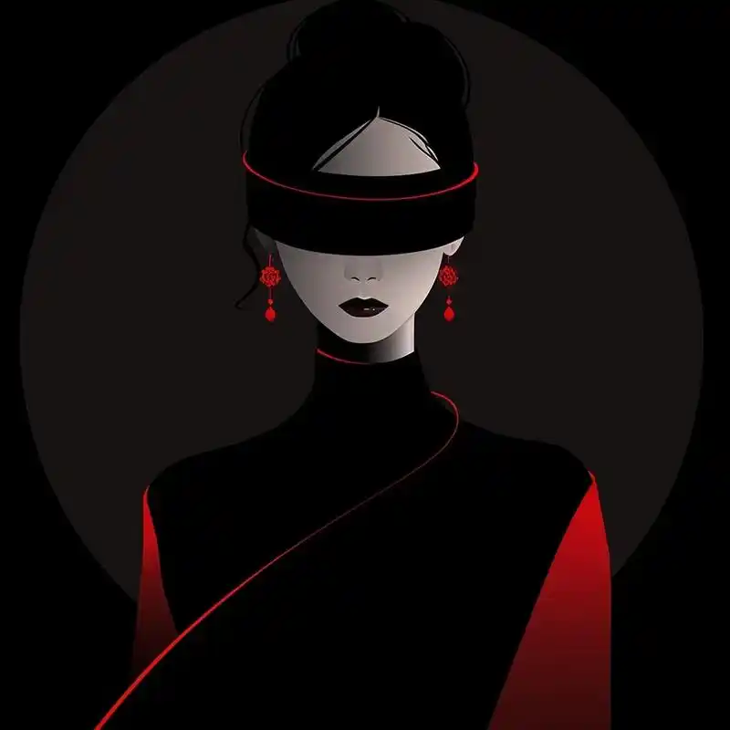 极简头像 | 黑色系 蒙眼 |优雅神秘女生头像 0202 哈喽,我是一零