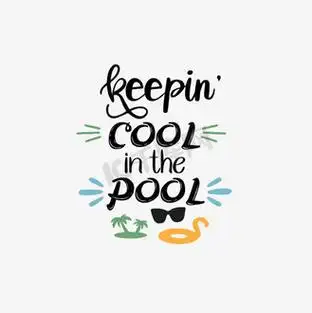 svg保持游泳池凉爽英文短语