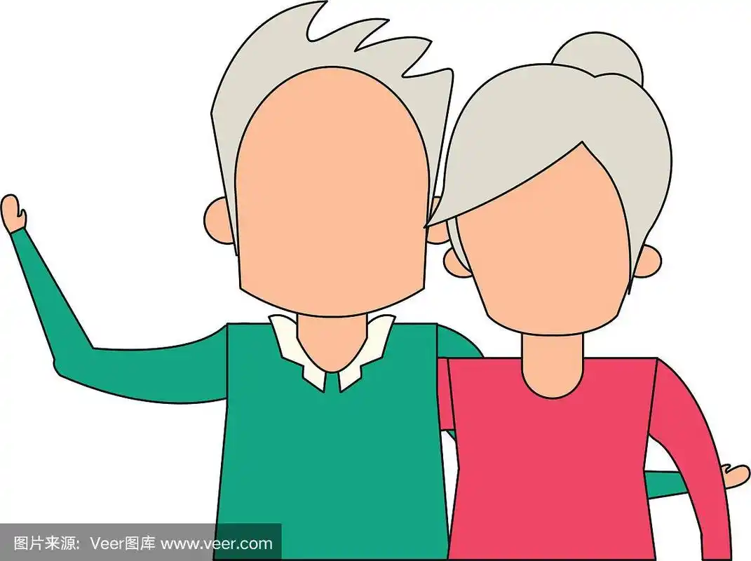 爷爷奶奶,老人家,老人家,卡通人物