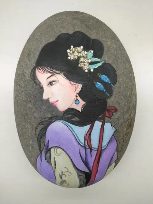 石头画古风美女