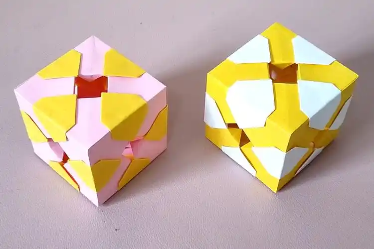 折纸一款立体正方体,就是看着好看,特别简单