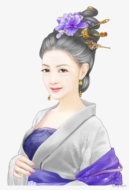 古风老奶奶png素材透明免抠图片卡通手绘