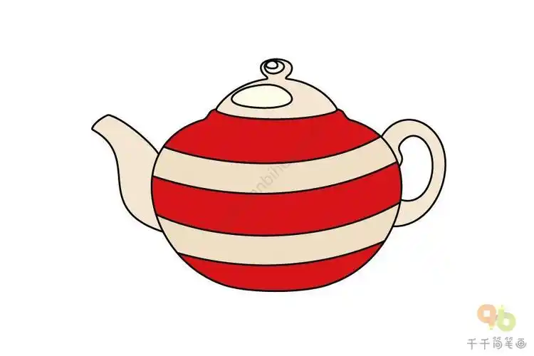 水壶简笔画,水壶简笔画图片,水壶简笔画彩色,水壶简笔画简单易学创意