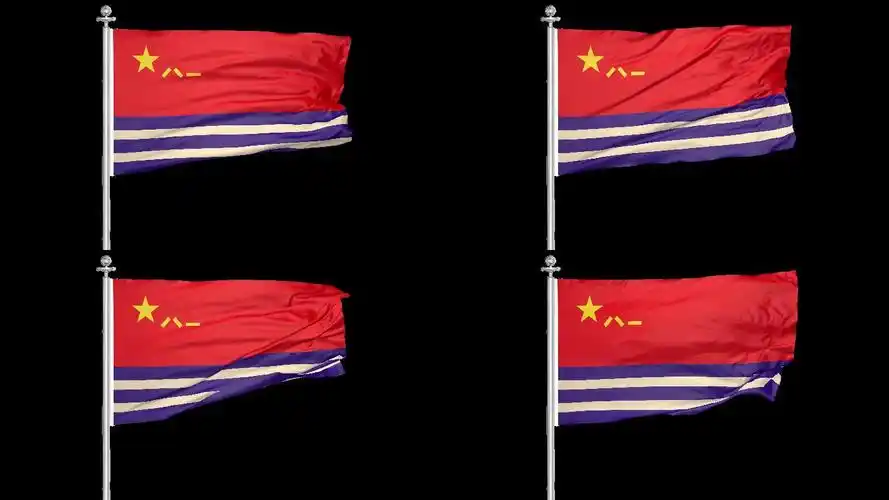 4k中国人民解放军八一旗海军军旗