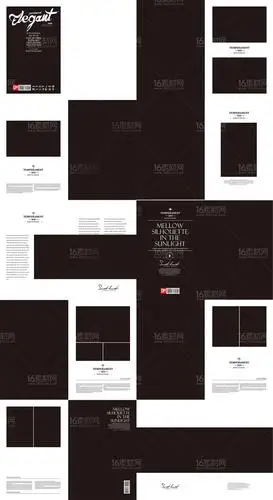 排版空白个人写真模板psd分层素材vol.11