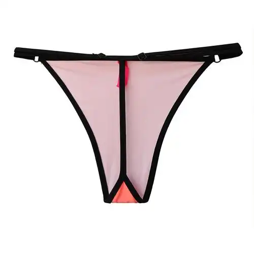 wish速卖通ebay超级性感丁字裤比基尼裤子撞色带bikini松紧扣泳裤