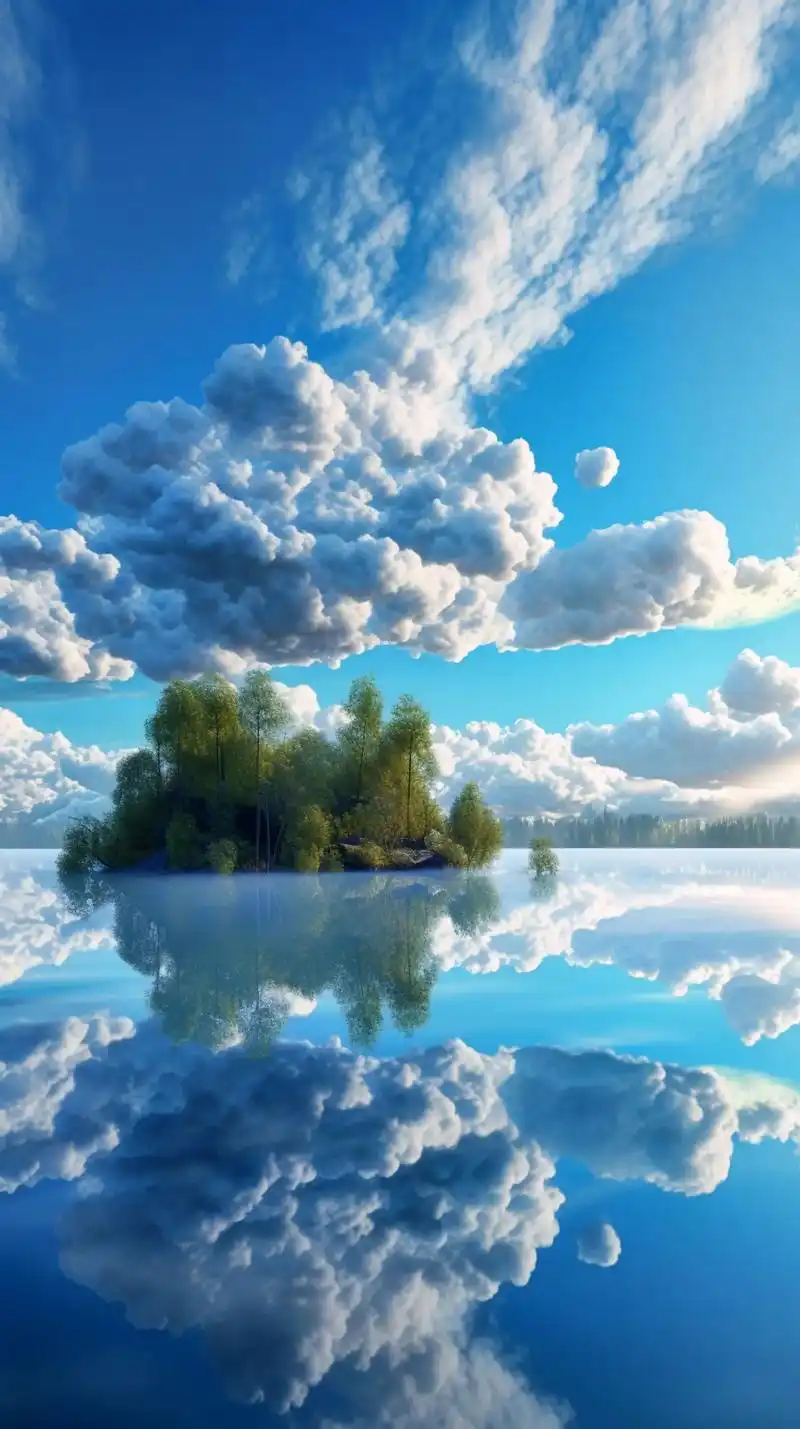 蓝天白云晴空万里 #治愈系风景  #高清壁纸 #这个视角的天 - 抖音