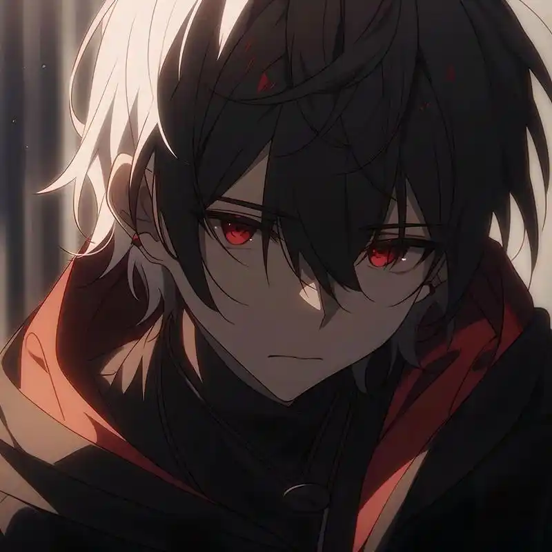 5250黑发红瞳动漫头像5250