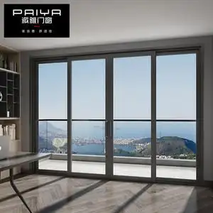 派雅门窗领风二轨铝合金断桥客厅阳台隔音中空玻璃推拉门
