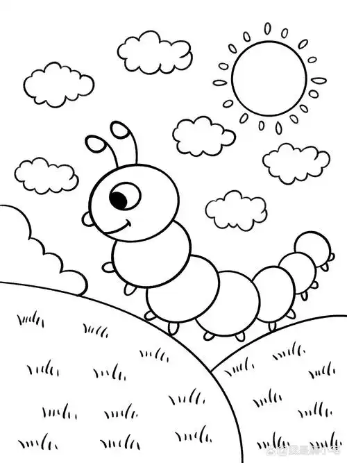 毛毛虫简笔画 教你用圆圈来画可爱的毛毛虫吧,简单易学,好玩又有趣