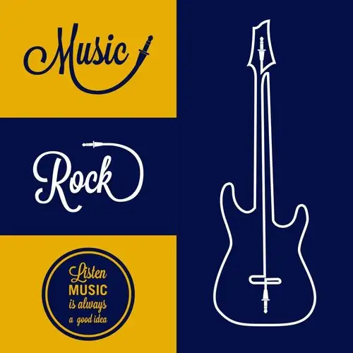 摇滚吉他矢量图设计元素素材免费下载(图片编号:4682608)-六图网