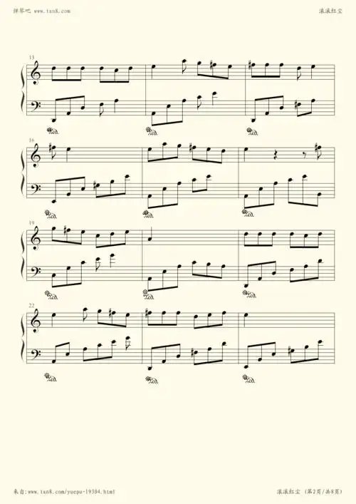 滚滚红尘,钢琴谱》陈淑桦|弹琴吧|钢琴谱|吉他谱|钢琴曲|乐谱|五线谱