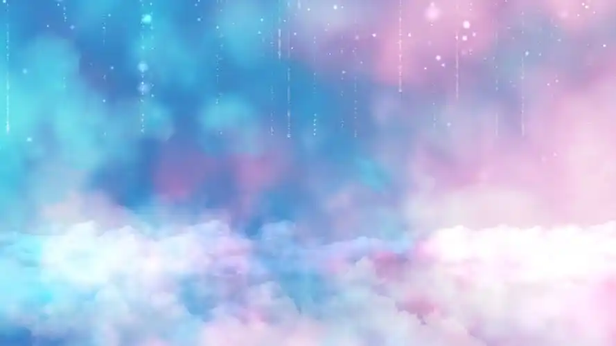 婚庆背景4k唯美浪漫粉蓝色粒子彩色云层视频背景mp4彩色云层背景
