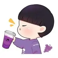 很可爱超萌的卡通q版喝奶茶小朋友头像