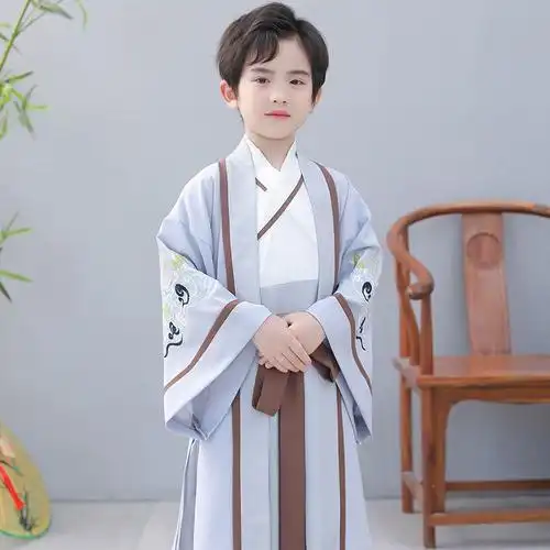 鑫源恒男童汉服儿童古装男孩秋季天款中国风唐装春秋装中国风民族服装