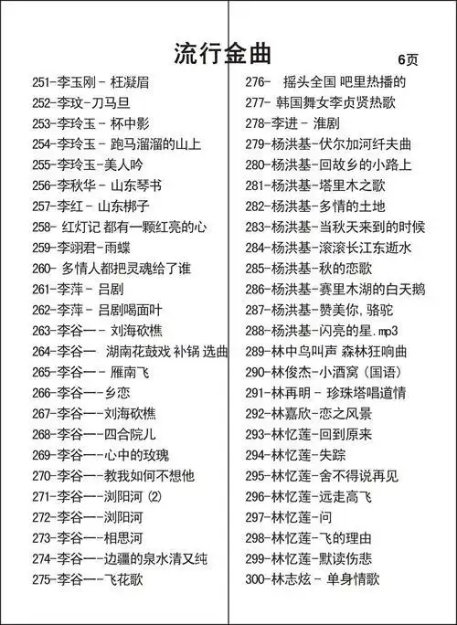 流行歌曲500首dj90后怀旧歌单