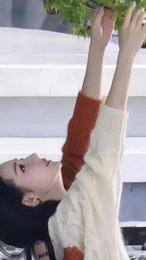 迪丽热巴慵懒猫猫##迪丽热巴小猫抓树枝##迪丽热巴