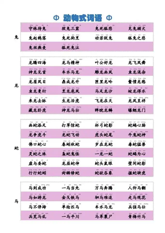 还有动物名字的四字成语 - 抖音