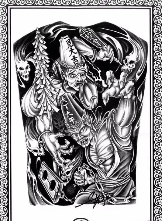 白无常象征一见生财,黑无常象征天下太平 #黑白无常纹身#纹身 - 抖音