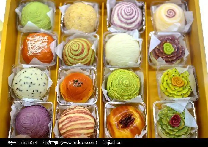 五颜六色的点心