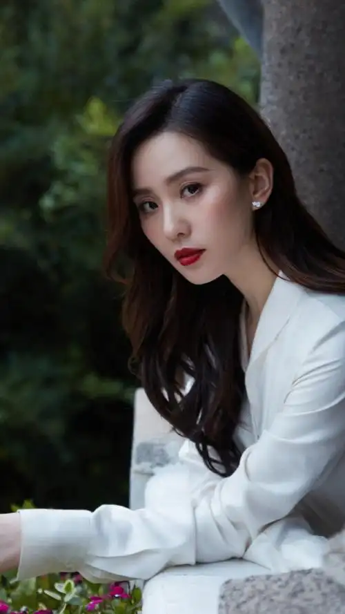 刘诗诗拖尾西装写真手机壁纸