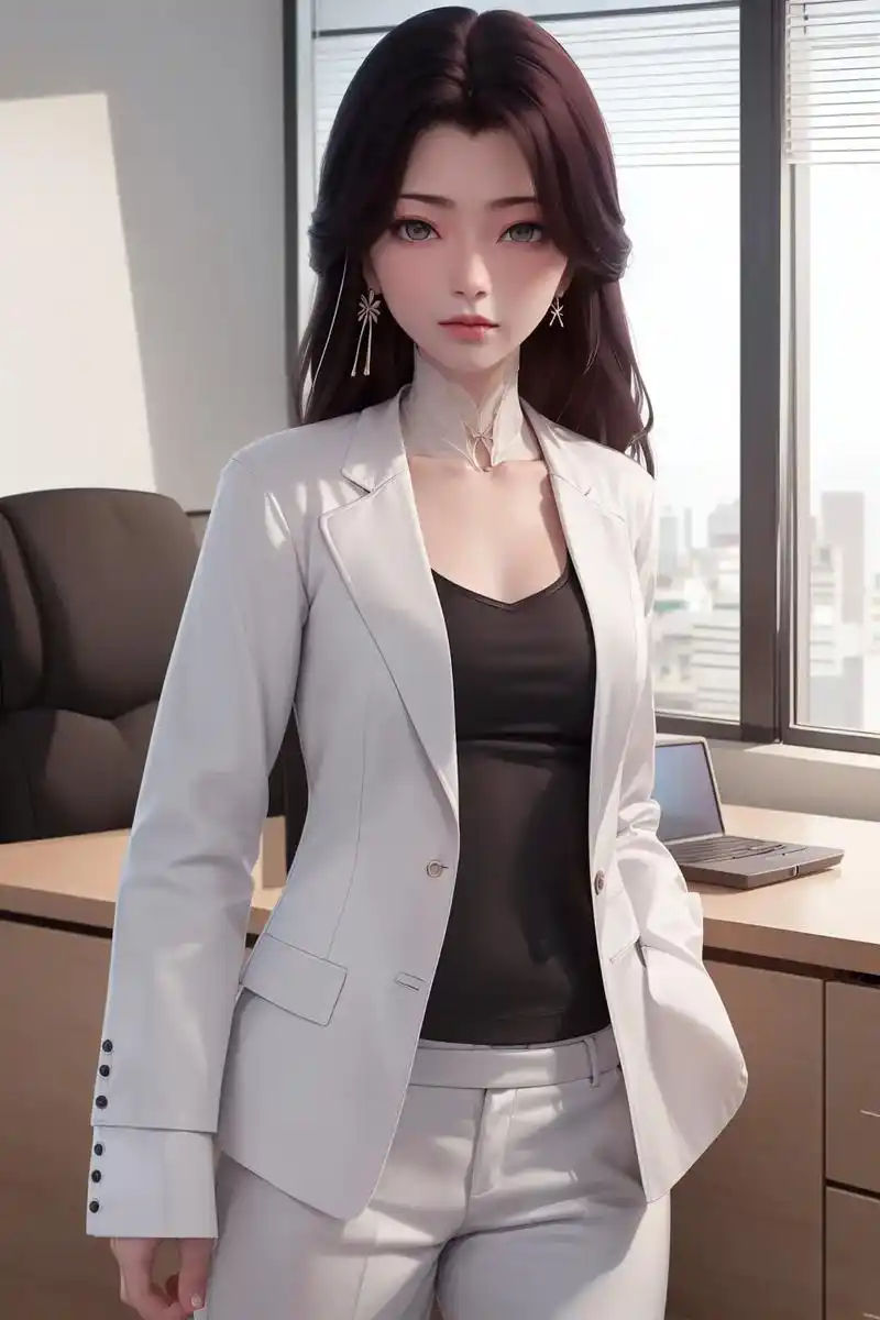 云曦西装,办公室.#国漫美女 #动漫推荐 #职业装 #完美世 - 抖音