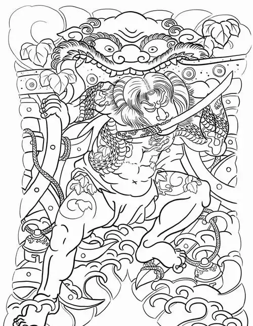 纹身张顺破水门老传统纹身