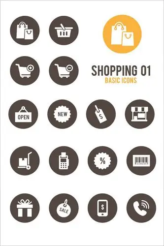 购物类图标矢量元素下载