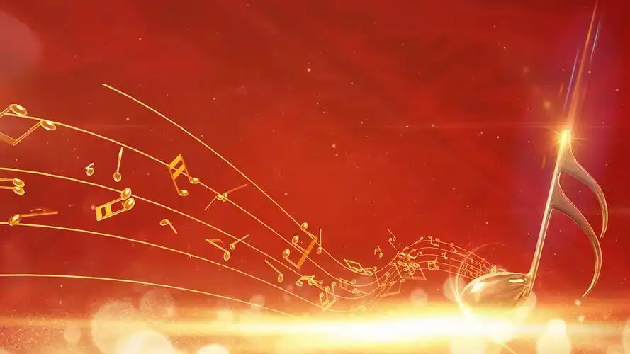 4k简洁唯美红色音乐mp4背景视频音乐背景