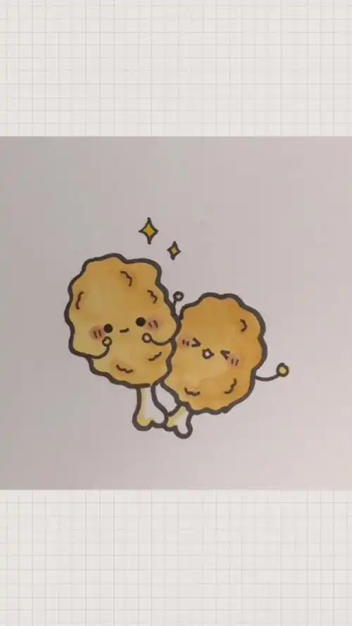 昨天听#毛毛歌 已经被我妈打一整天了#炸鸡简笔画