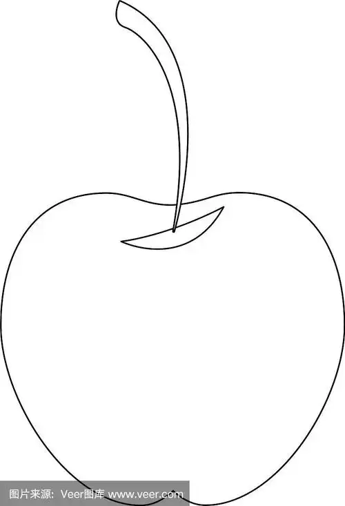 分离着色,健康食物,苹果,水果,黑色