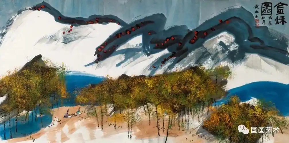 月是故乡明当代名家黄永玉彩墨山水欣赏