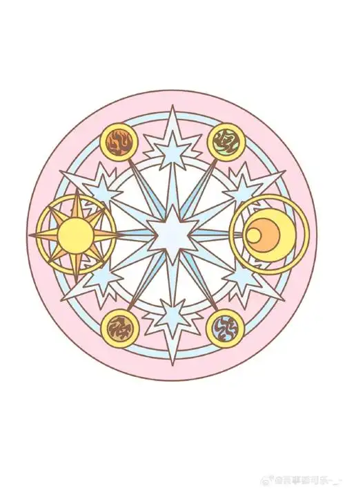 魔卡少女樱超话小樱三代魔法阵小狼八卦阵翼年代记出现过的月的法阵奶