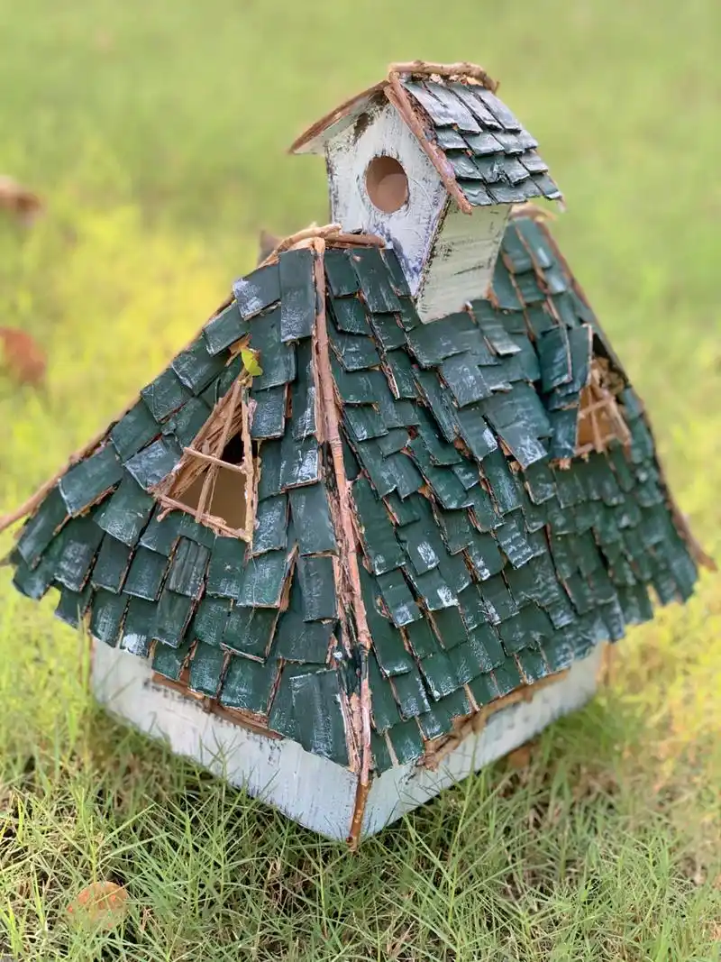 📦纸箱diy房子-森林魔法屋手工制作 学校的作业(用奇妙的几何立体图