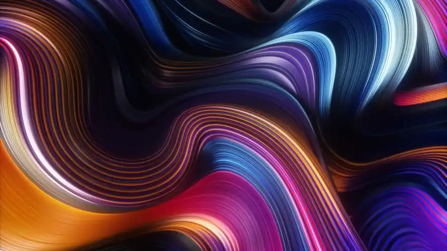 色彩绚丽的扭曲线背景图封面大图