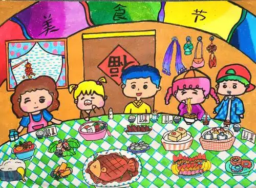 头桥学区教育共同体美术研修团队2019"庆六一美食文化"佳作评展完美