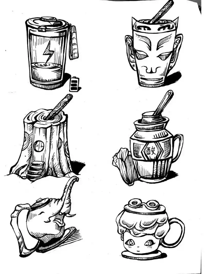 杯子的联想 图形创意课程