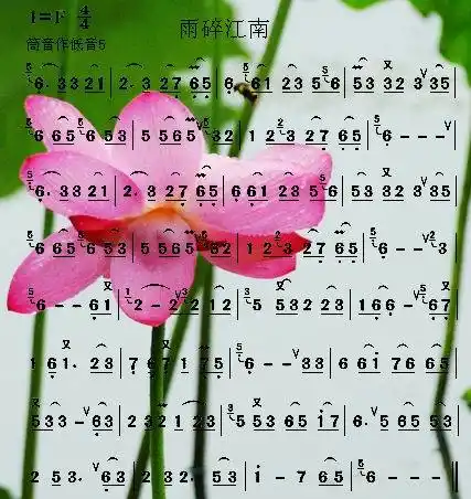 雨碎江南(f调)(笛子(竹笛)谱)