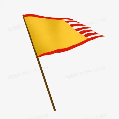 手绘古代战旗免抠元素
