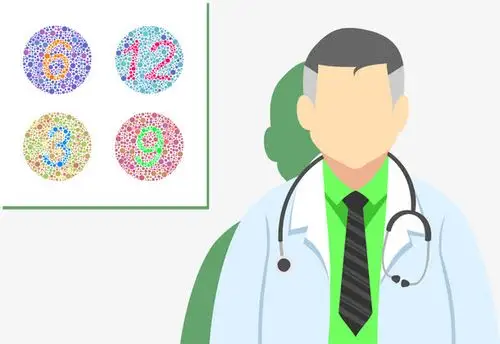 手绘/卡通 卡通元素 > 测量色盲医生 收藏 [声明] 觅元素所有素材为