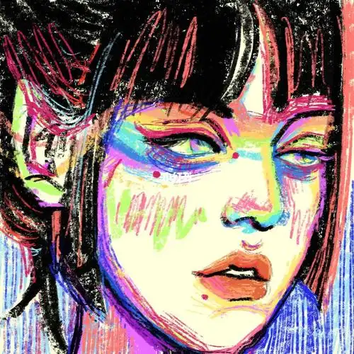 艺术感五彩缤纷头像(手绘头像16/100)