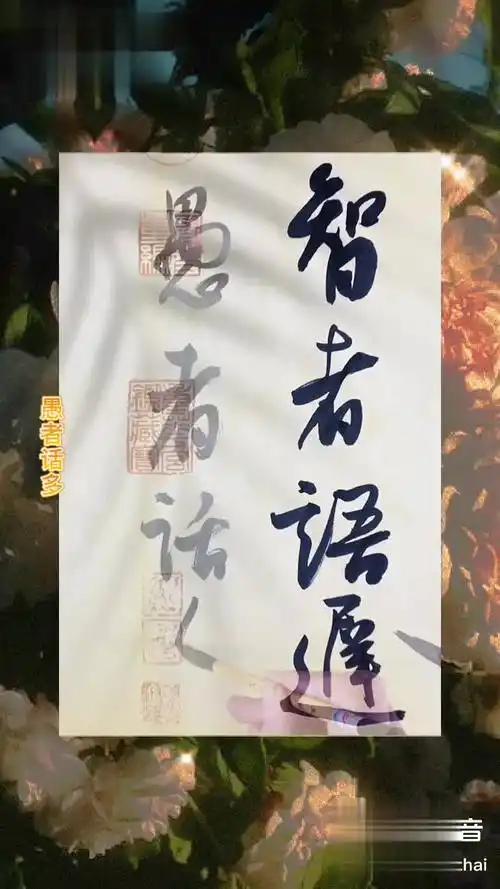 知者不言,言者不知,言多必失书法 传统文化 原创书法作品 -教育视频