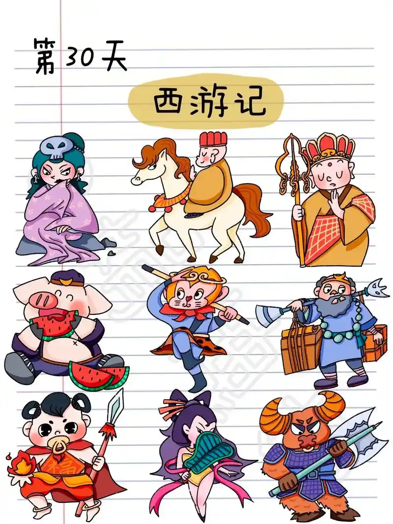 西游记简笔画看看你都认识谁