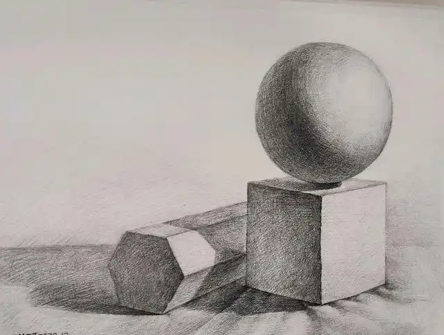 美术基础素描几何体,绘画步骤