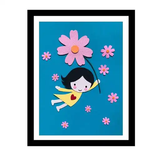 手工布贴画春姑娘贴画幼儿亲子免剪儿童布艺diy缝纫diy材料套装