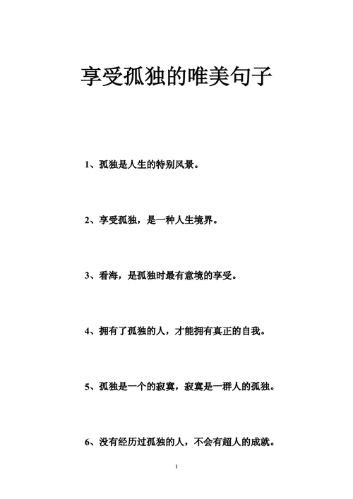 享受孤独的唯美句子doc42页