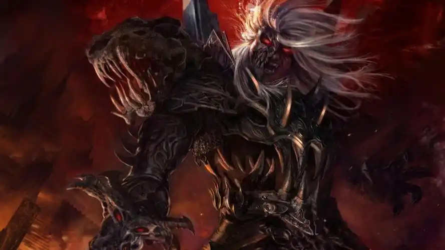 壁纸的恶魔盔甲f牙战士火