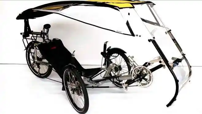 躺着骑的倒三轮自行车,带天棚不怕风雨,可拆卸,短途长途旅行-vlog视频