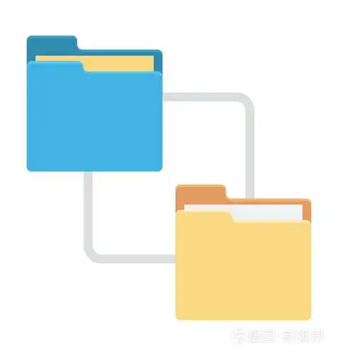 文件夹共享彩色矢量图标